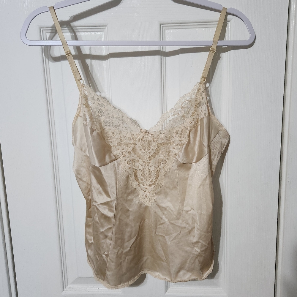 vintage 80s Sears "Isn't it Divine" lace camisole